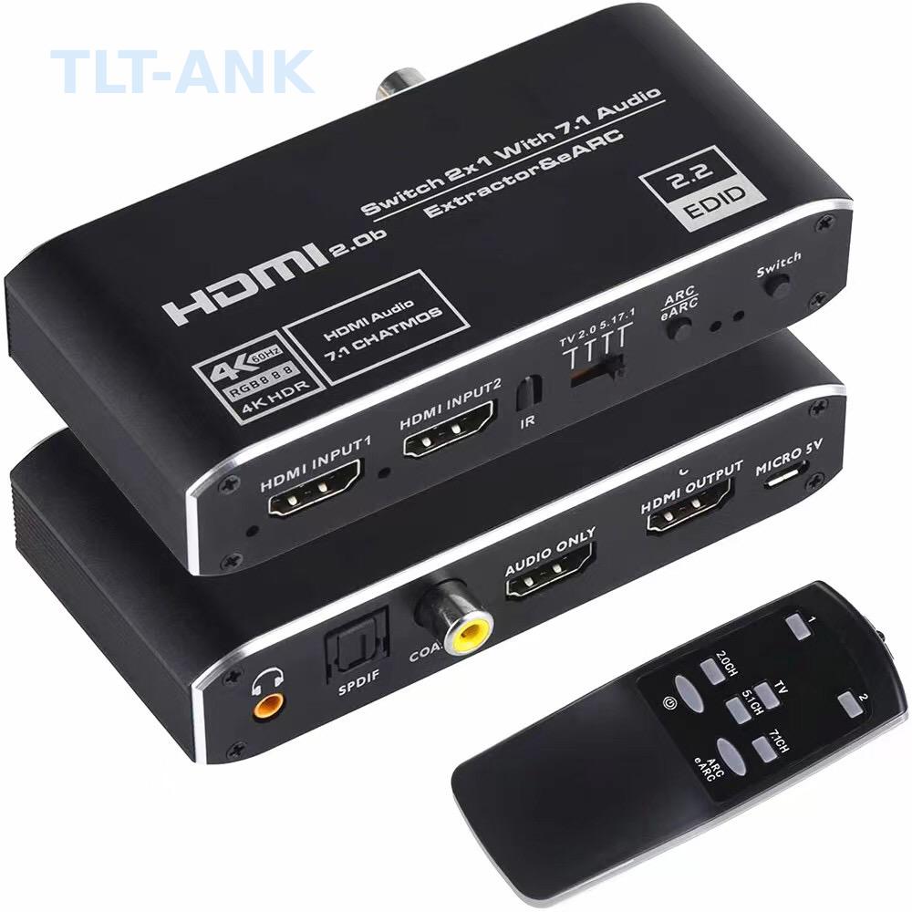 Optical Audio Hdmi Earc Extractor - HDMI Switch 2 in 1 Out