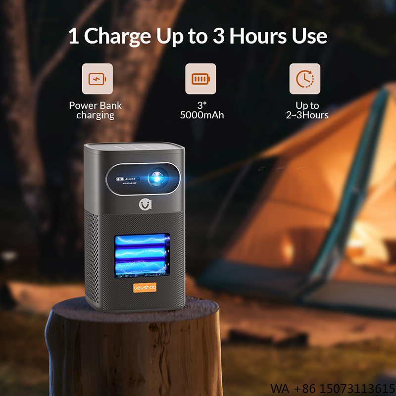 Mini Portable Projector Rechargeable Battery - DLP Smart Mini Battery Power Projector,