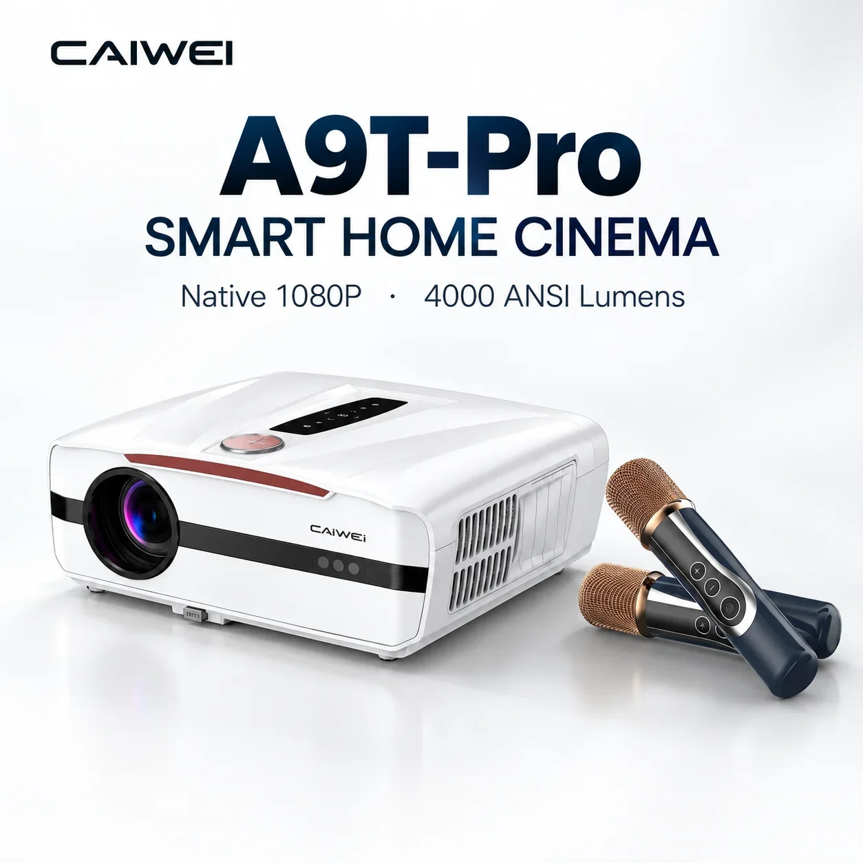 Auto Focus Keystone Correction Projector - New A9T Smart Projector 4000ANSI Native