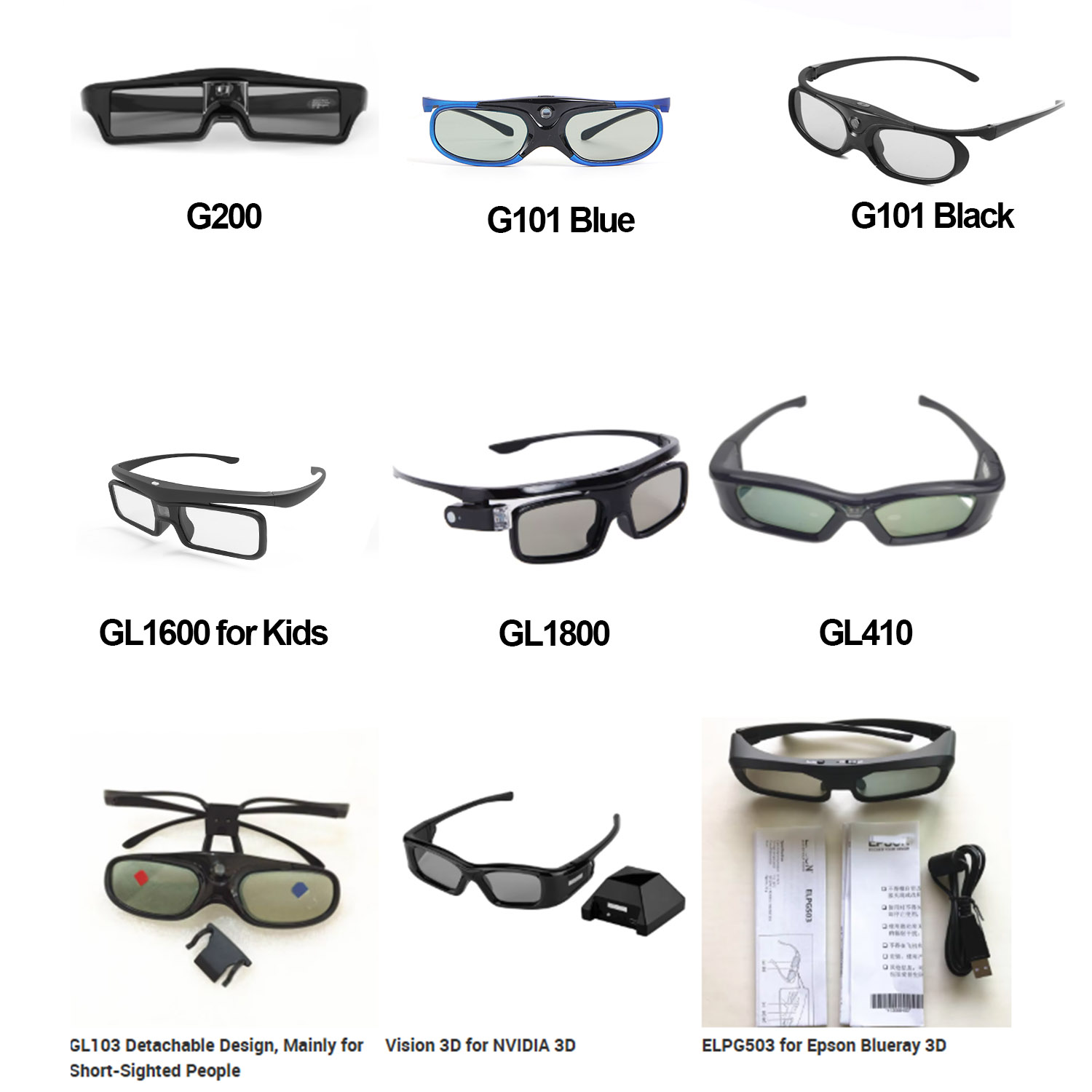 Active 3D Glasses Dlp Link Projector - Yinzam Universal Projector 3D GLasses, DLP-Link