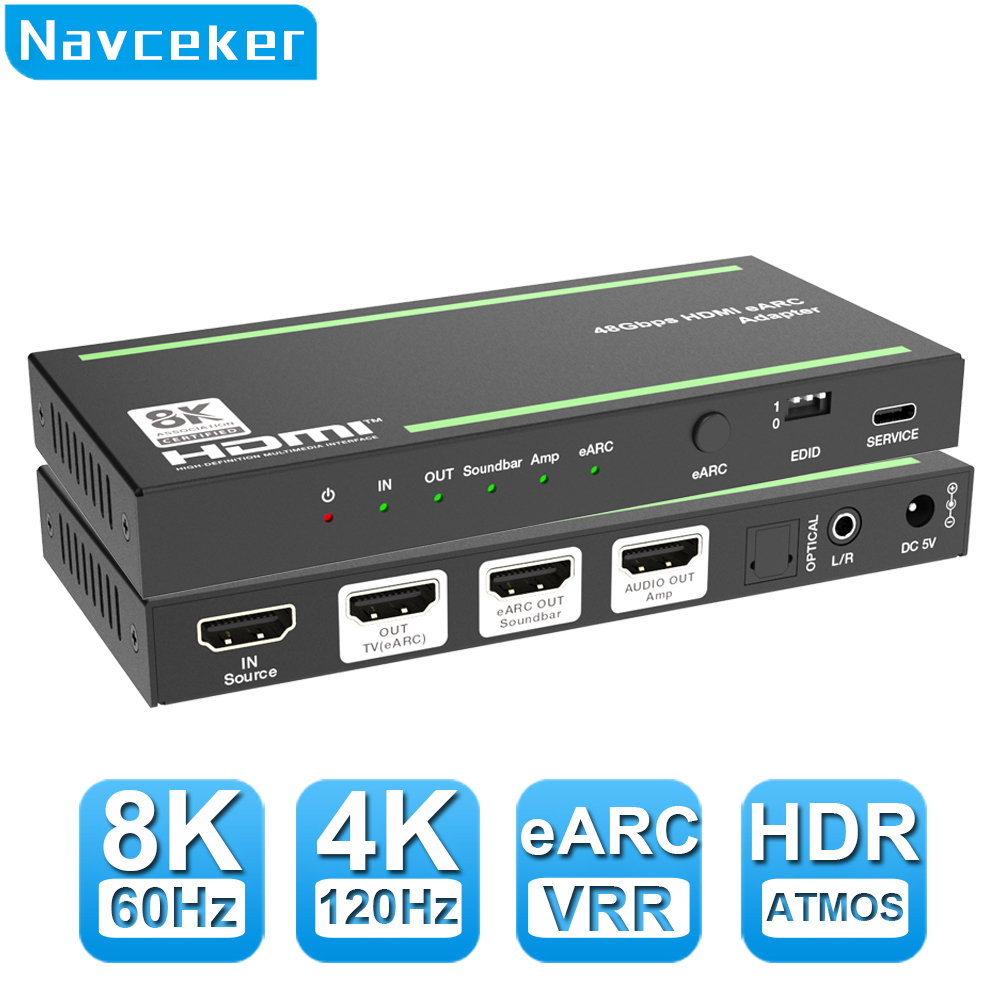 Optical Audio Hdmi Earc Extractor - Navceke 4K 120Hz HDMI 2.1 EARC