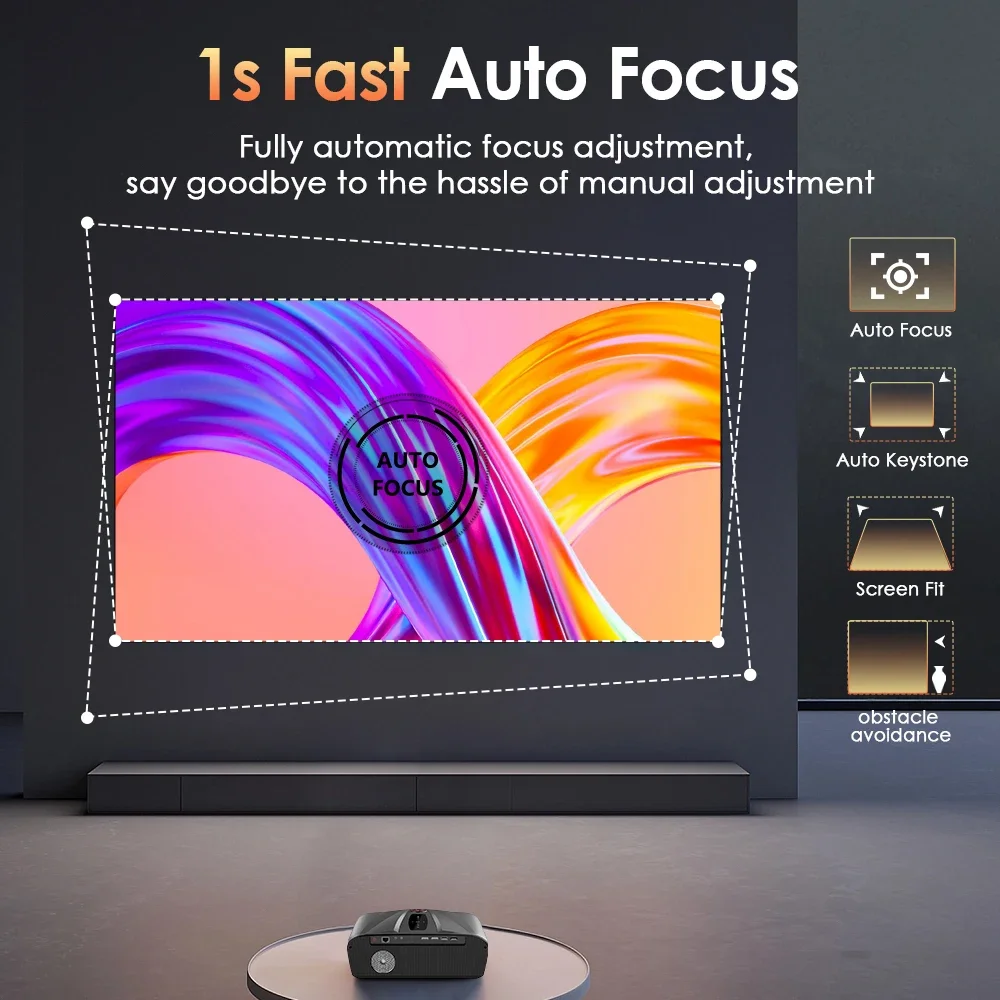 4K 3800 ANSI Projector Android - đánh giá và giá Auto Focus Keystone Correction Projector