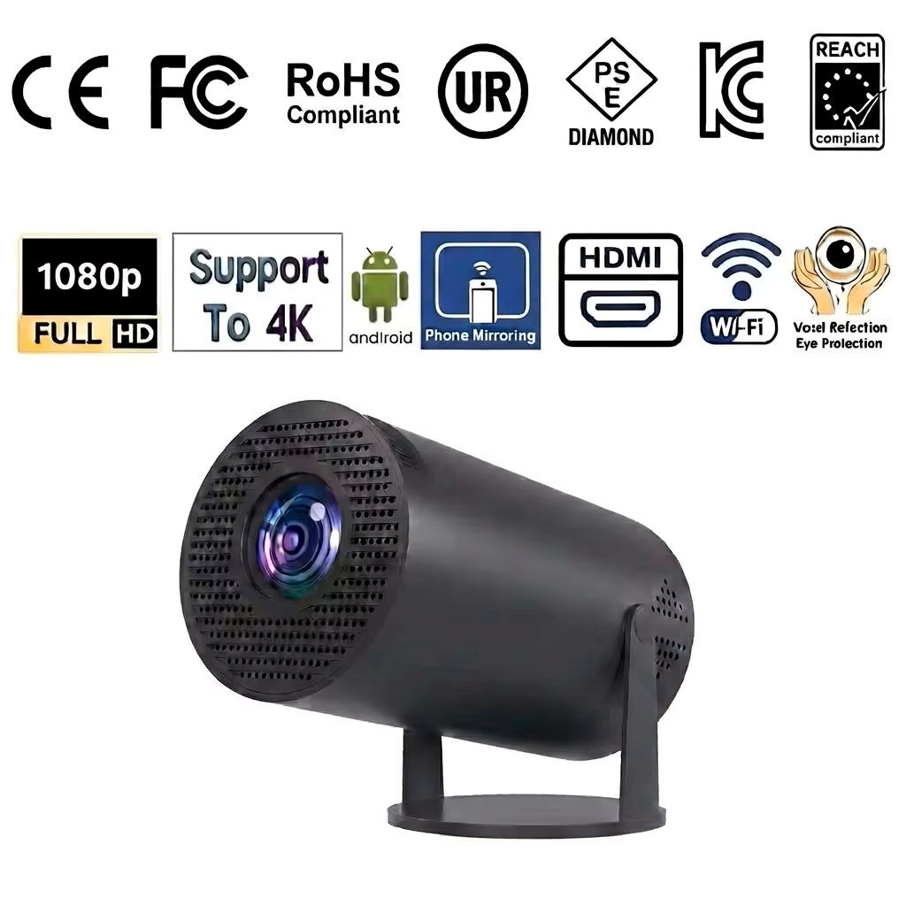 1080P Portable Projector, 200  - đánh giá và giá 4K Smart Projector Android 11 Wifi 6