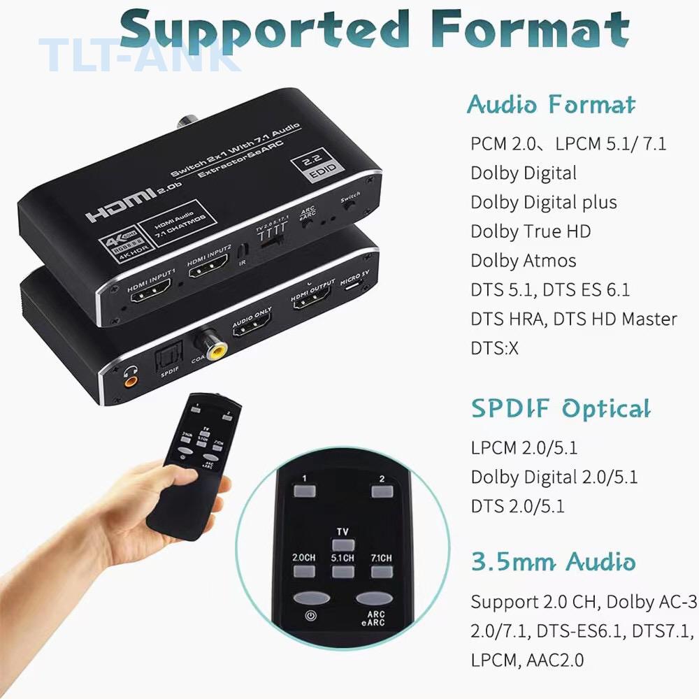 HDMI Switch 2 in 1 Out 4K 120H - đánh giá và giá Optical Audio Hdmi Earc Extractor