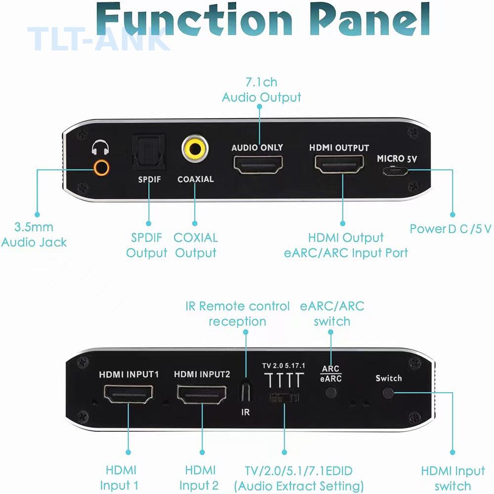 HDMI Switch 2 in 1 Out 4K 120H - đánh giá và giá Optical Audio Hdmi Earc Extractor