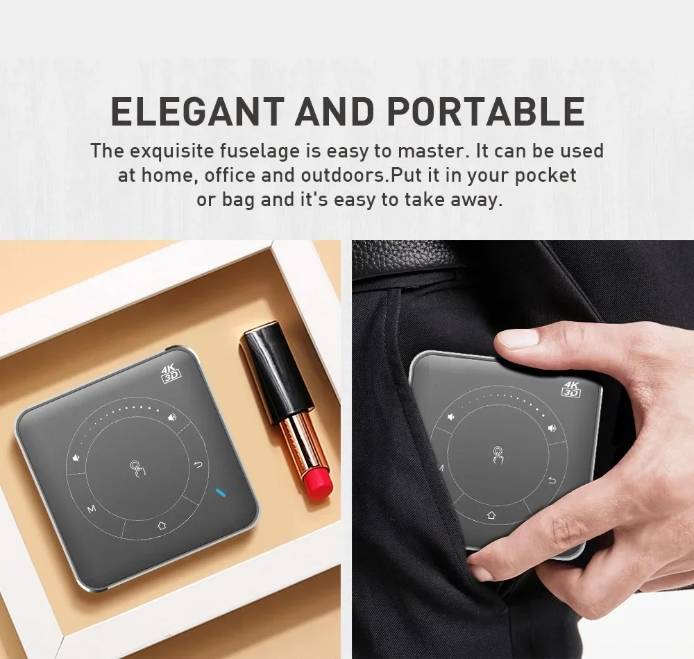 Mini 3D Portable Projector 4K  - đánh giá và giá Mini Portable Projector Rechargeable Battery