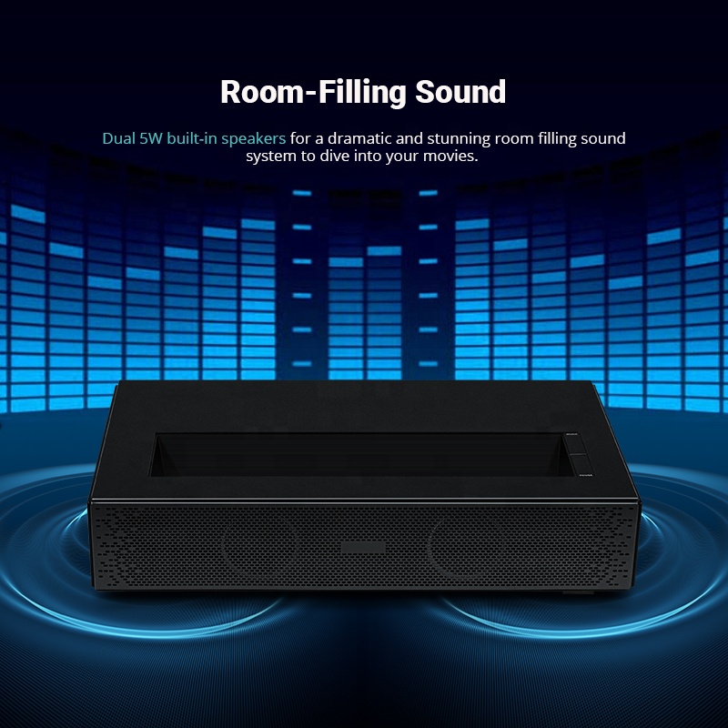 Hotack Hot Sale D068 6500 Lume - đánh giá và giá Ultra Short Throw Laser Projector 4K