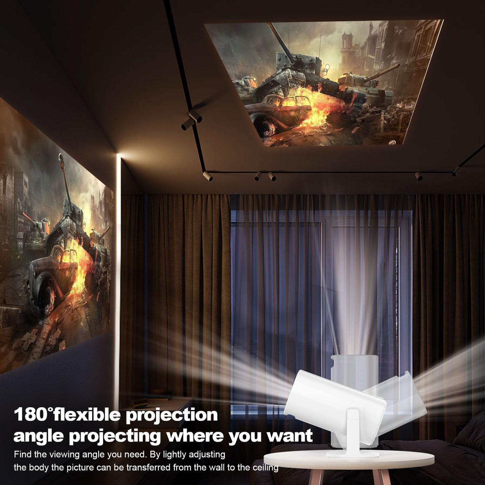 P30 1080P FHP 4K LED Projector - đánh giá và giá 4K Smart Projector Android 11 Wifi 6