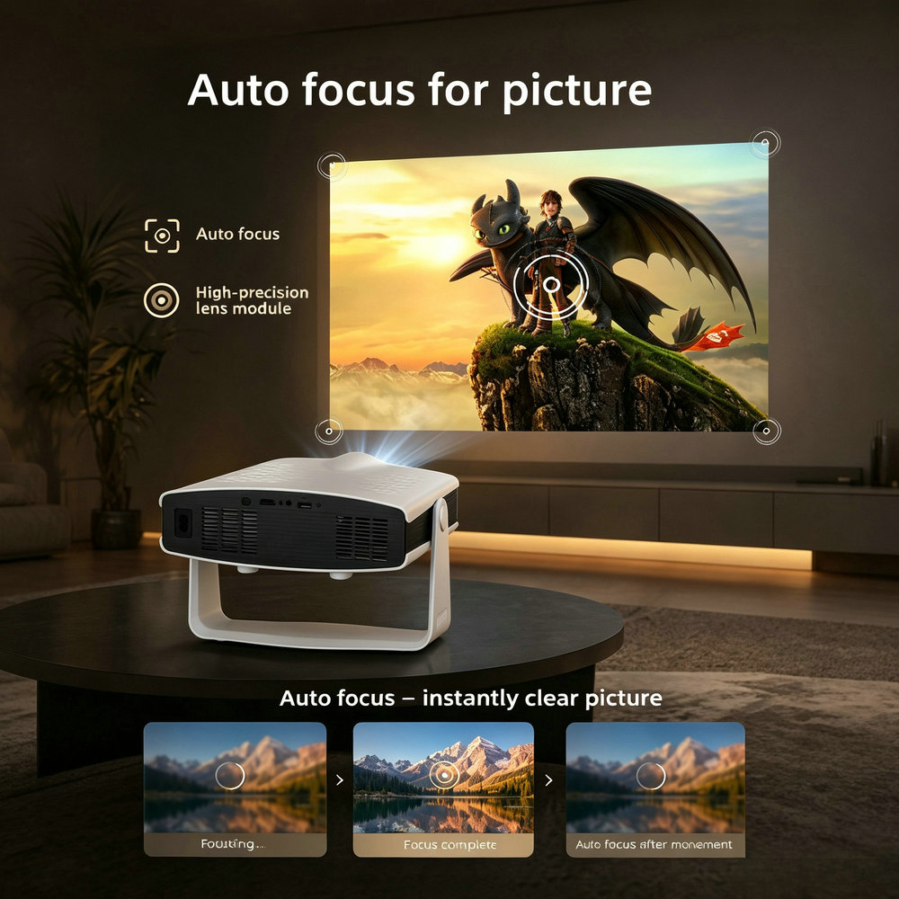 LCD Projector Native 1080P 500 - đánh giá và giá Auto Focus Keystone Correction Projector