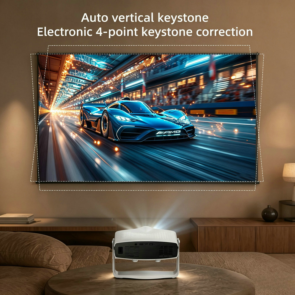 LCD Projector Native 1080P 500 - đánh giá và giá Auto Focus Keystone Correction Projector