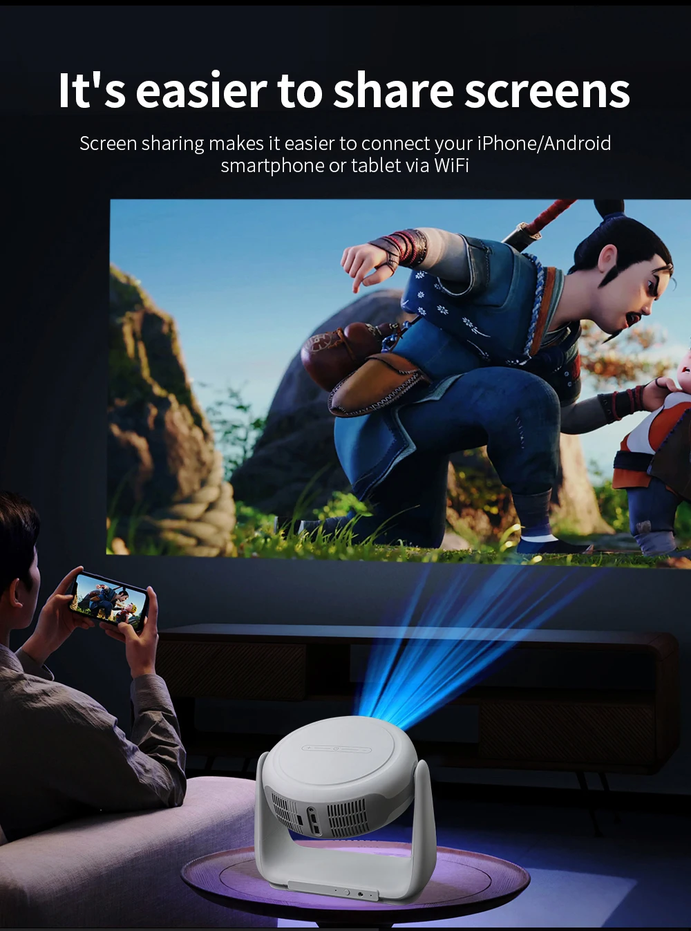 2025 Outdoor Portable Smart Pr - đánh giá và giá 4K Smart Projector Android 11 Wifi 6