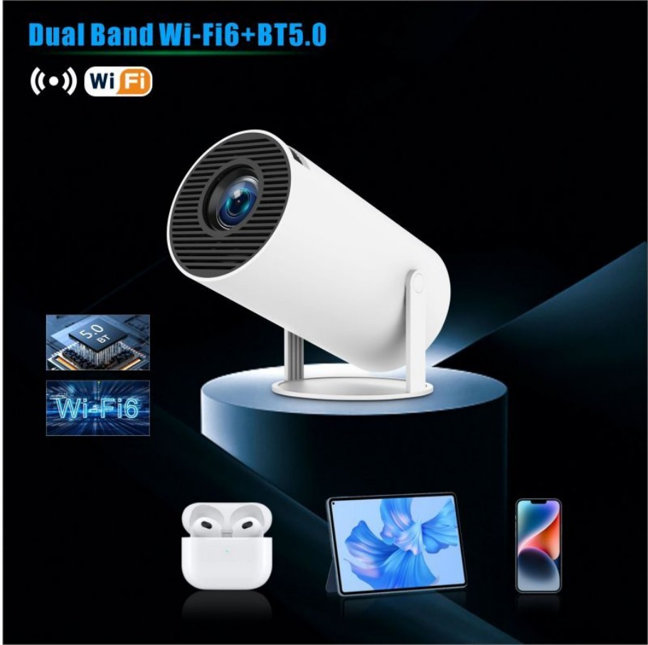 HY300 pro mini Smart Projector - đánh giá và giá 4K Smart Projector Android 11 Wifi 6
