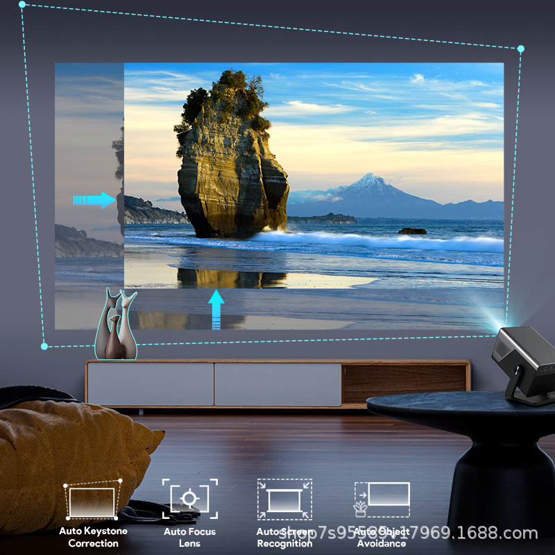 LGOODVIN X7AR Smart Projector  - đánh giá và giá Auto Focus Keystone Correction Projector