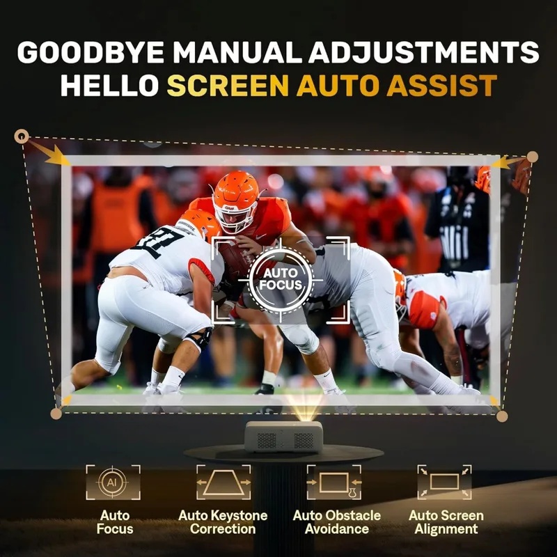Native 1080P 4K Supported, Aut - đánh giá và giá Auto Focus Keystone Correction Projector