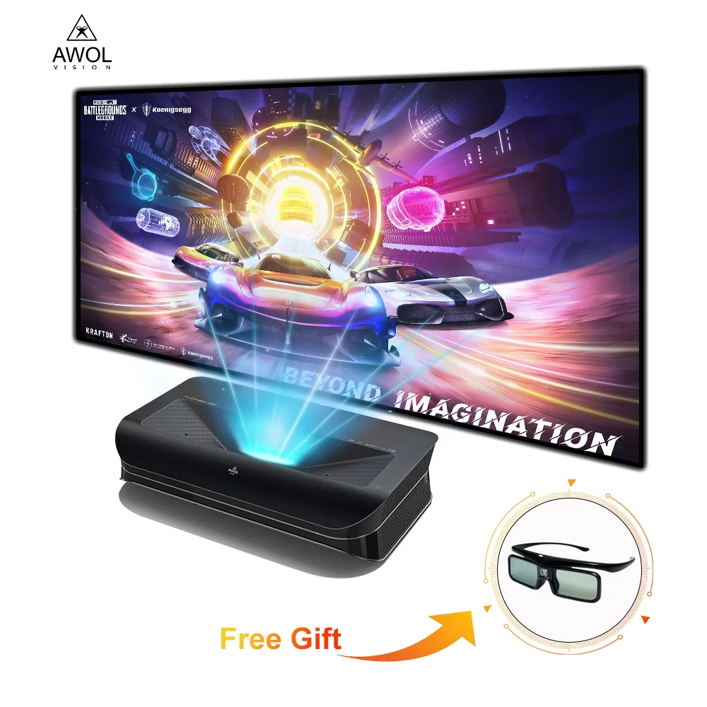 AWOL 3000 3500 Pro Ultra Short - đánh giá và giá Ultra Short Throw Laser Projector 4K