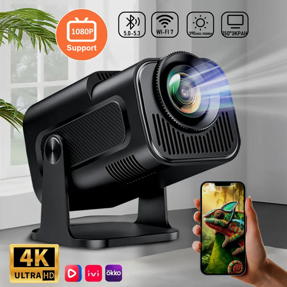 Portable  Projector, 4K Suppor - đánh giá và giá 4K Smart Projector Android 11 Wifi 6