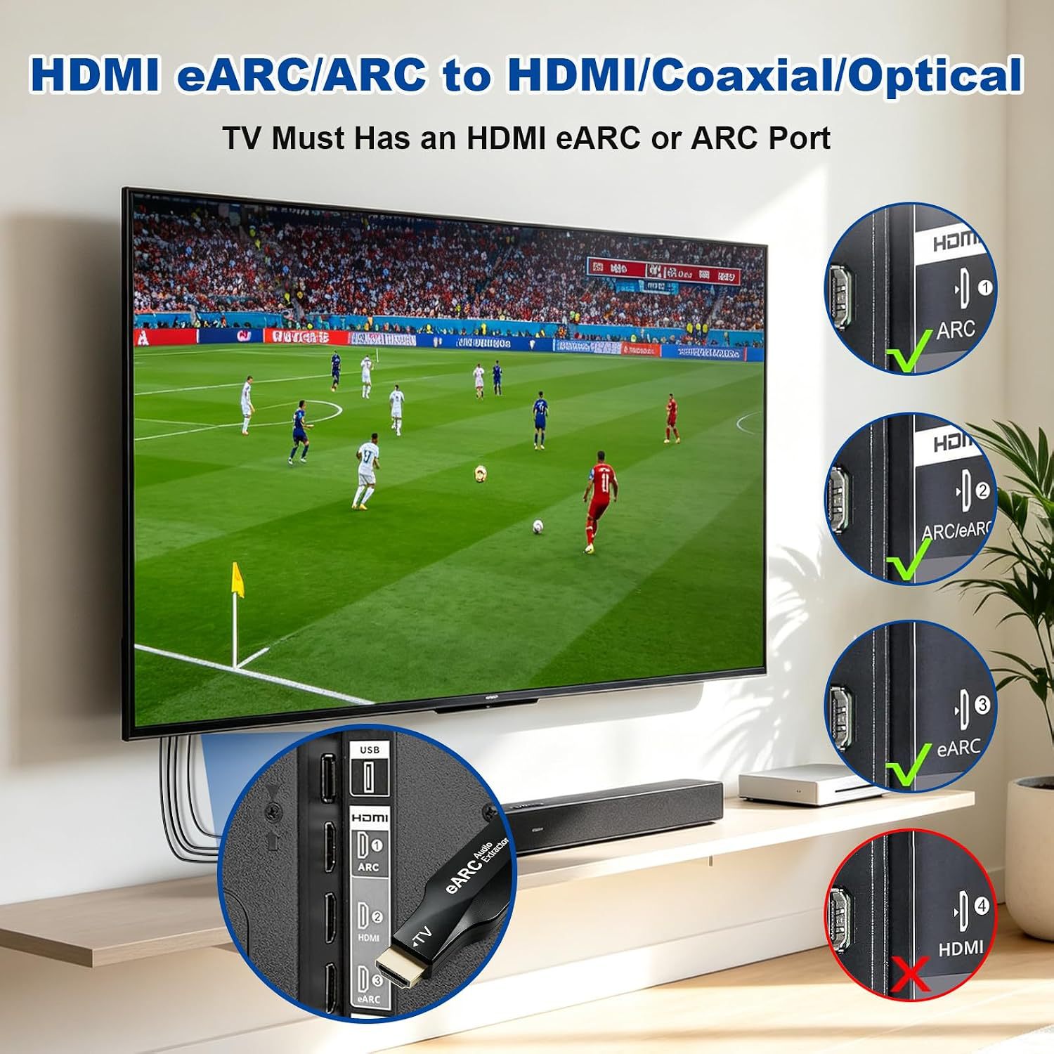 HDMI eARC/ARC Audio Extractor  - đánh giá và giá Optical Audio Hdmi Earc Extractor