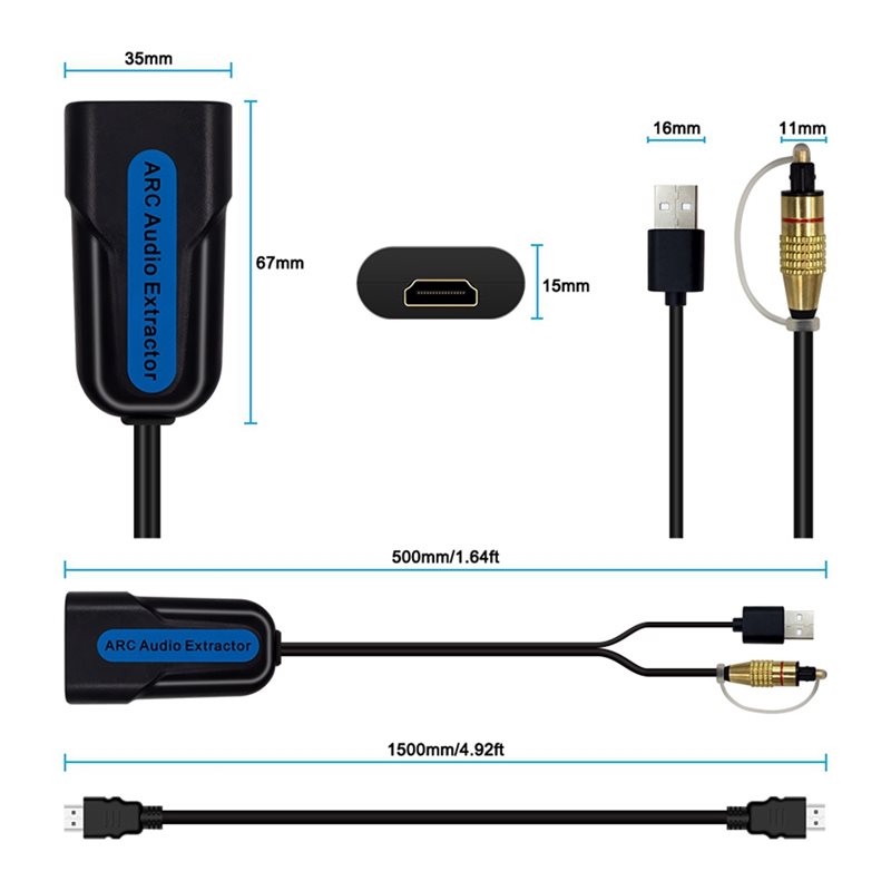 【STABLE QUALITY】HD Compatible  - đánh giá và giá Optical Audio Hdmi Earc Extractor