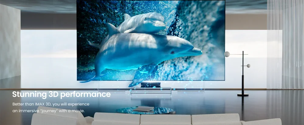 Ultra Short Throw 150 Inch 4K  - đánh giá và giá Ultra Short Throw Laser Projector 4K