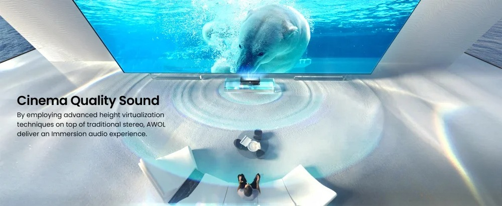 Ultra Short Throw 150 Inch 4K  - đánh giá và giá Ultra Short Throw Laser Projector 4K