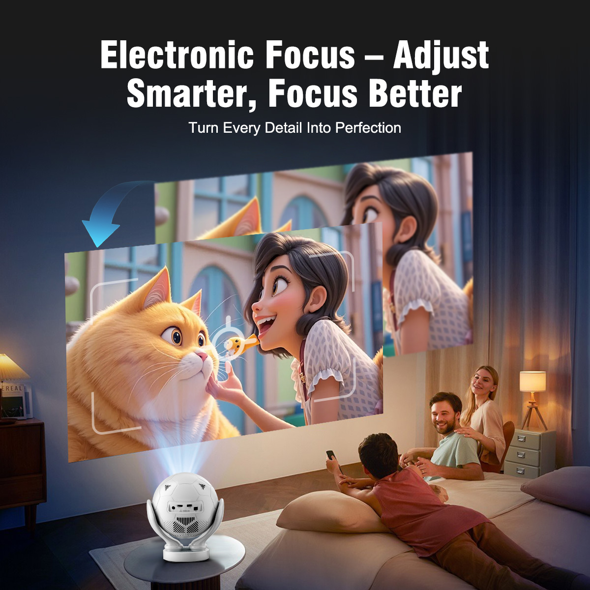 Magcubic Voice Control Project - đánh giá và giá Auto Focus Keystone Correction Projector