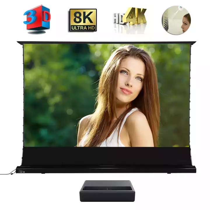 XJK Wholesale Motorized Floor  - đánh giá và giá Ultra Short Throw Laser Projector 4K