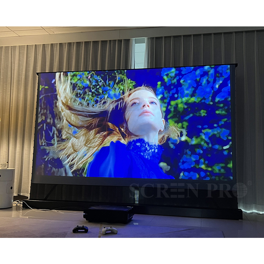 Screen Pro Electric Floor Risi - đánh giá và giá Ultra Short Throw Laser Projector 4K