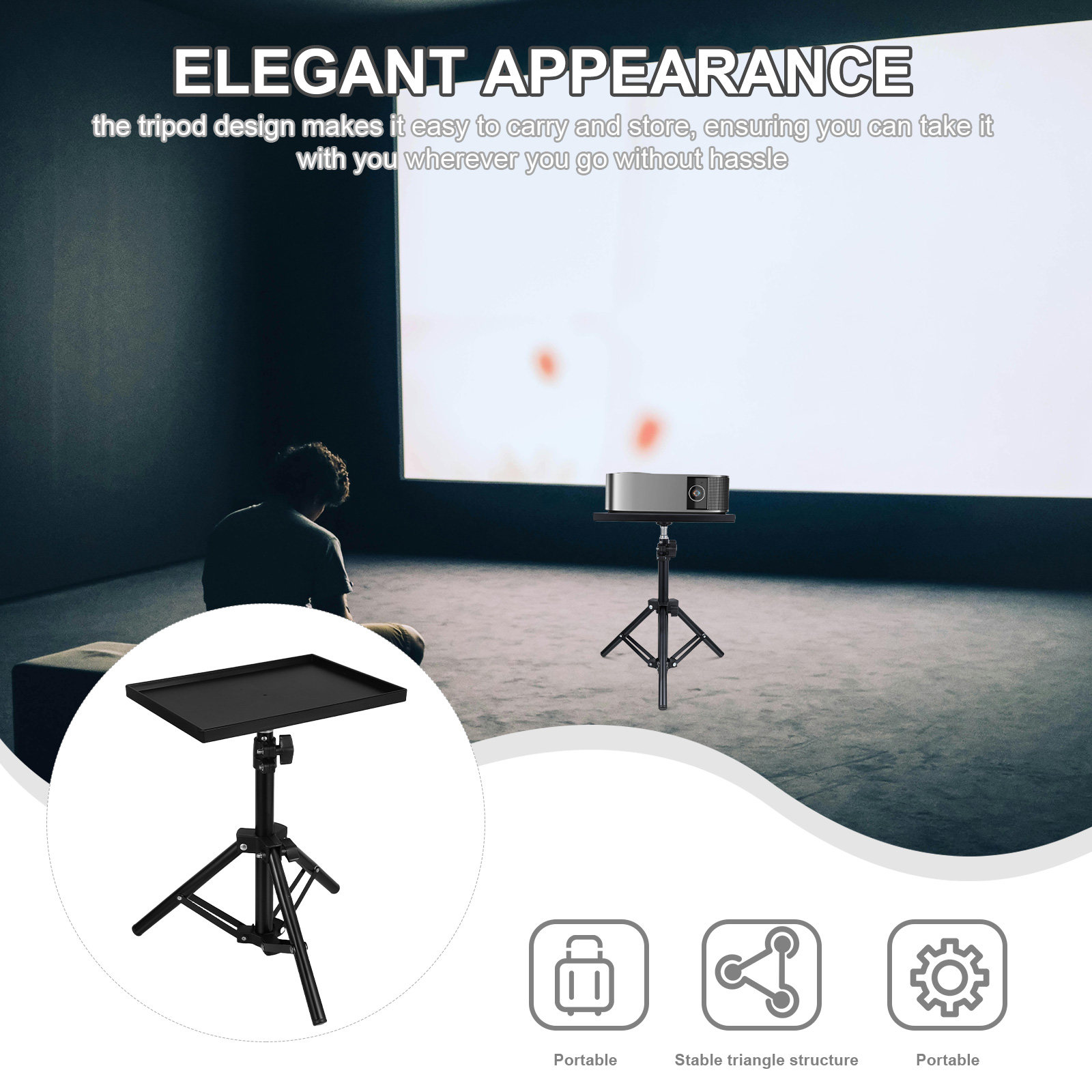 Projector Stand Laptop Tripod  - đánh giá và giá Projector Floor Stand Tripod Adjustable