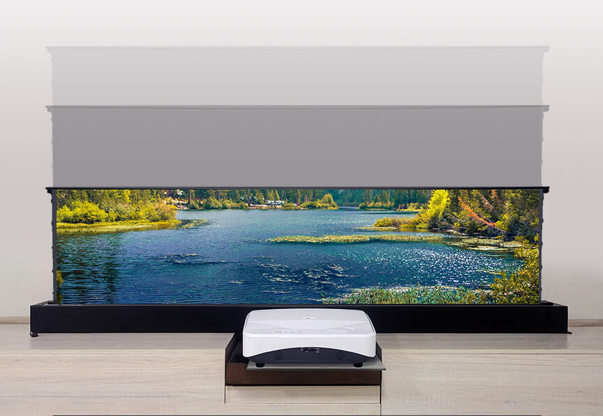 R 110 Inch Electric Tension Fl - đánh giá và giá Ultra Short Throw Laser Projector 4K