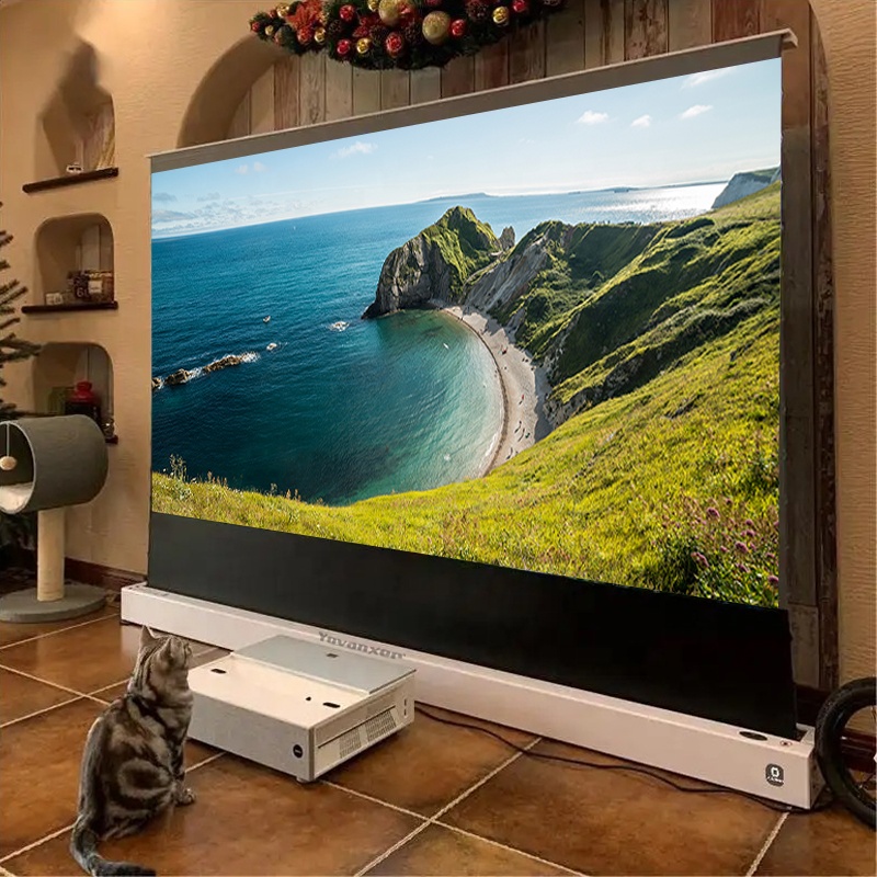 120 Inch Motorized Floor Risin - đánh giá và giá Alr Ambient Light Rejecting Projector Screen