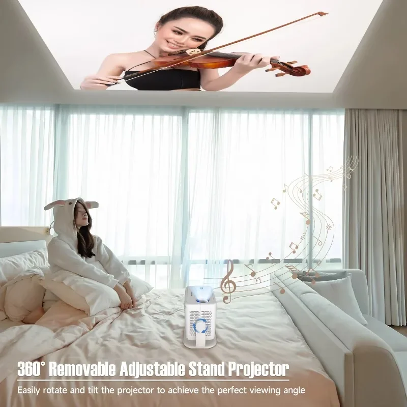 650ANSI Smart L018 Projector 4 - đánh giá và giá 4K Smart Projector Android 11 Wifi 6